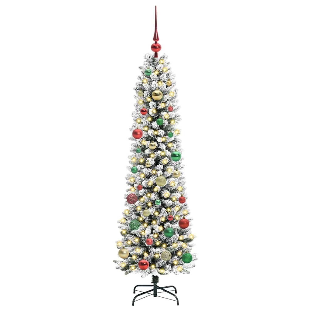Umělý Vánoční Stromeček Bílá 150 Cm Pvc, Kov A Plast