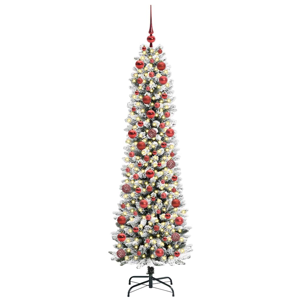 Umělý Vánoční Stromeček Bílá 180 Cm Pvc, Kov A Plast