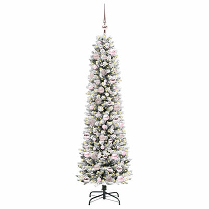 Umělý Vánoční Stromeček Bílá 180 Cm Pvc, Kov A Plast