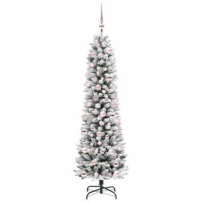 Umělý Vánoční Stromeček Bílá 180 Cm Pvc, Kov A Plast