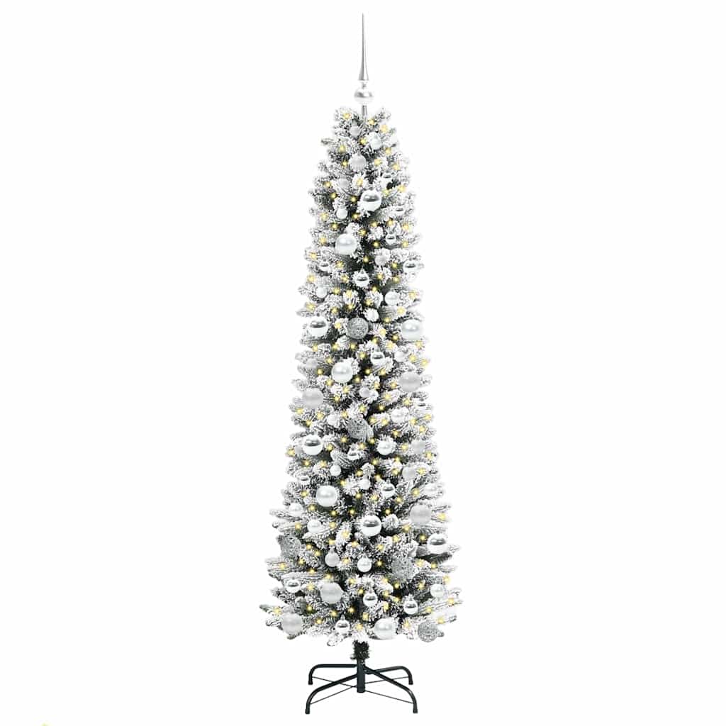 Umělý Vánoční Stromeček Bílá 180 Cm Pvc, Kov A Plast