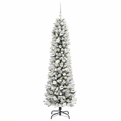 Umělý Vánoční Stromeček Bílá 180 Cm Pvc, Kov A Plast