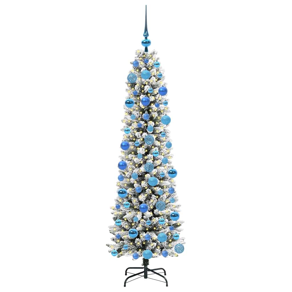 Umělý Vánoční Stromeček Bílá 180 Cm Pvc, Kov A Plast