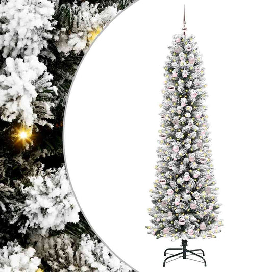 Umělý Vánoční Stromeček Bílá 210 Cm Pvc, Kov A Plast
