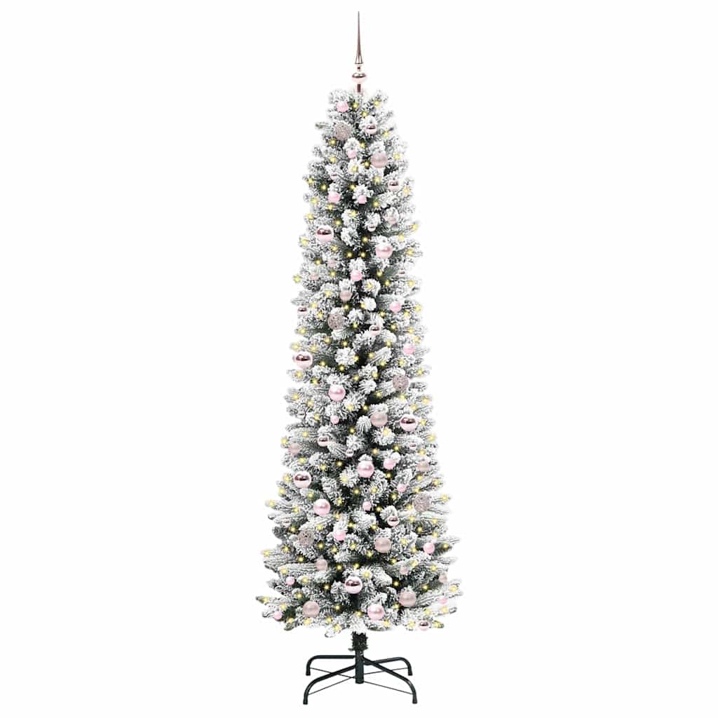 Umělý Vánoční Stromeček Bílá 210 Cm Pvc, Kov A Plast