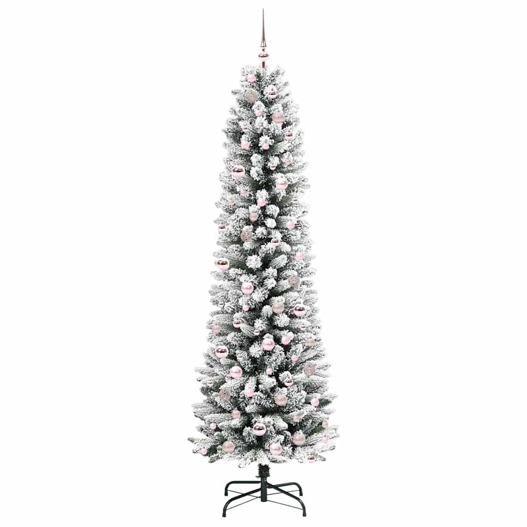 Umělý Vánoční Stromeček Bílá 210 Cm Pvc, Kov A Plast