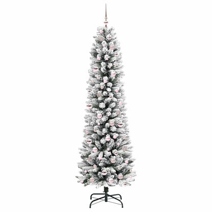 Umělý Vánoční Stromeček Bílá 210 Cm Pvc, Kov A Plast