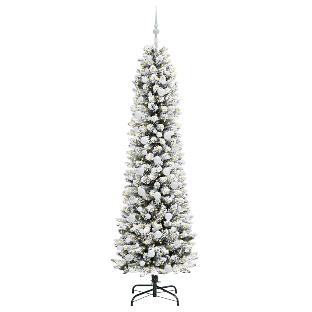 Umělý Vánoční Stromeček Bílá 210 Cm Pvc, Kov A Plast