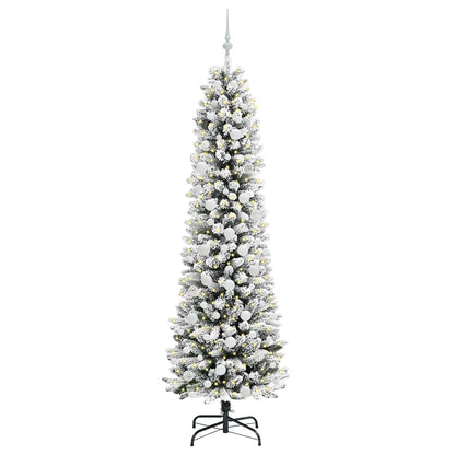 Umělý Vánoční Stromeček Bílá 210 Cm Pvc, Kov A Plast