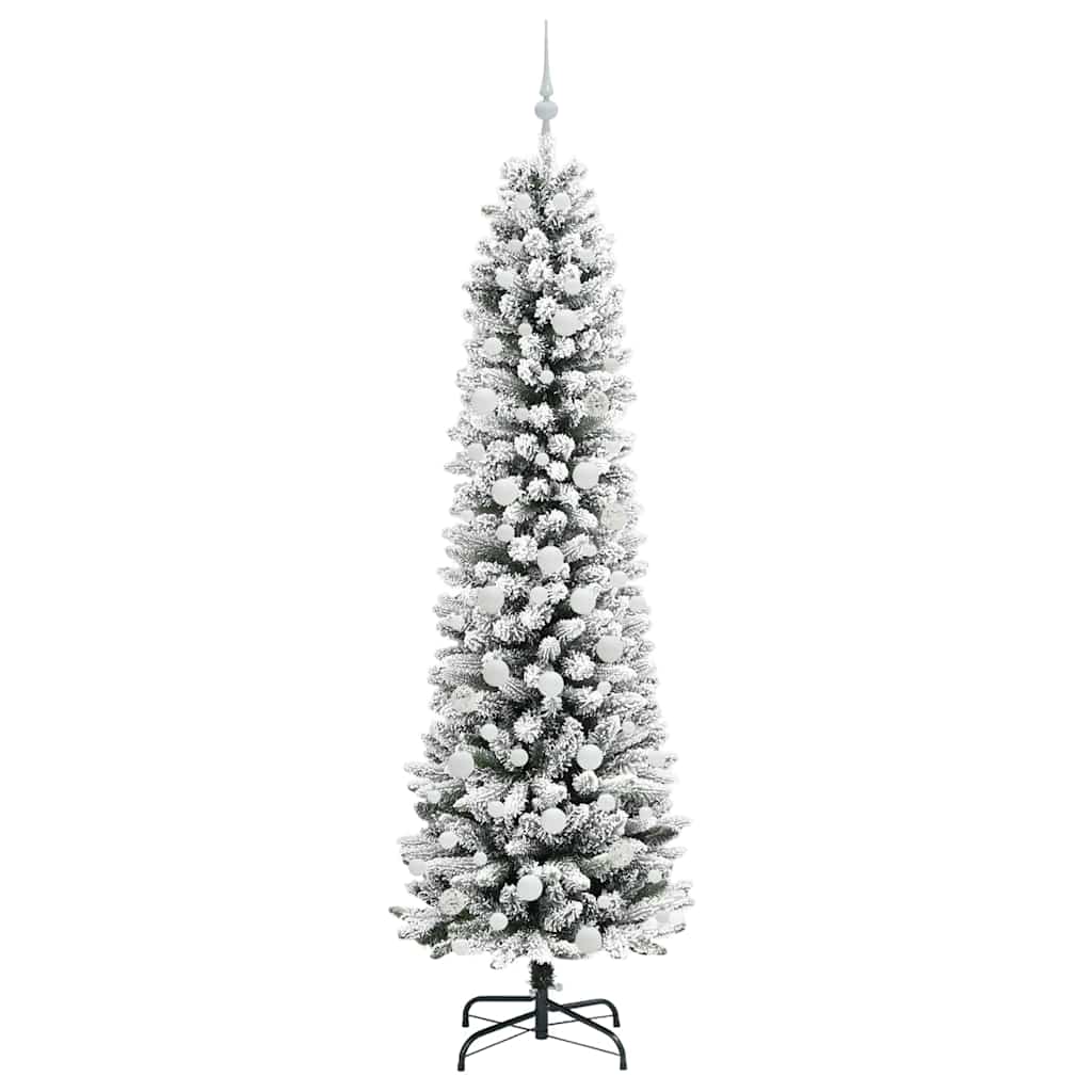 Umělý Vánoční Stromeček Bílá 210 Cm Pvc, Kov A Plast