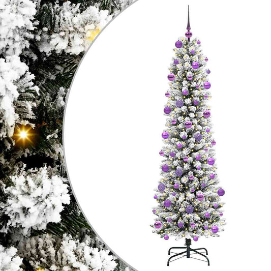 Umělý Vánoční Stromeček Bílá 210 Cm Pvc, Kov A Plast