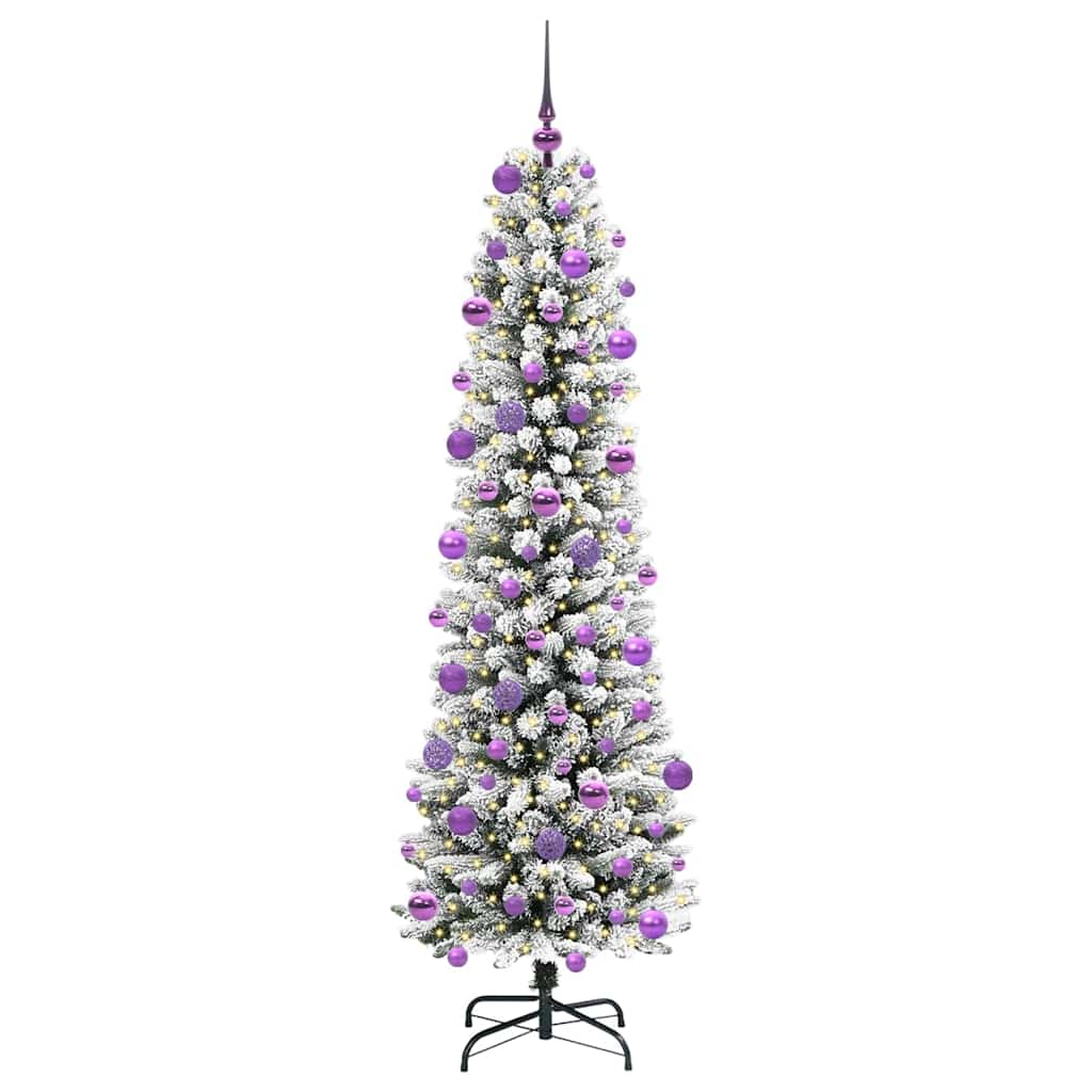 Umělý Vánoční Stromeček Bílá 210 Cm Pvc, Kov A Plast