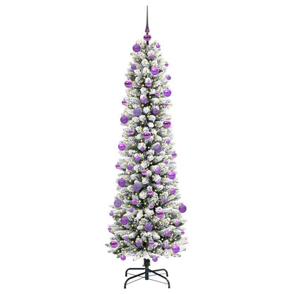 Umělý Vánoční Stromeček Bílá 210 Cm Pvc, Kov A Plast