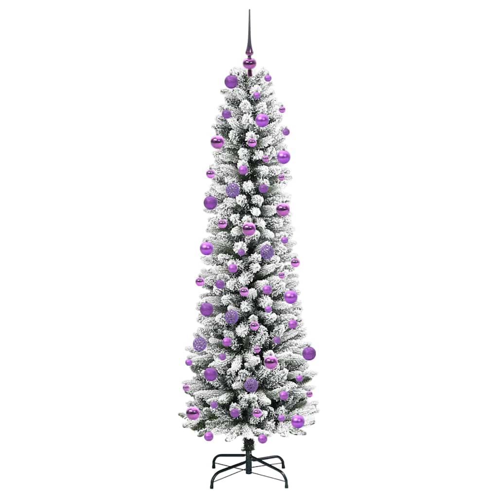Umělý Vánoční Stromeček Bílá 210 Cm Pvc, Kov A Plast