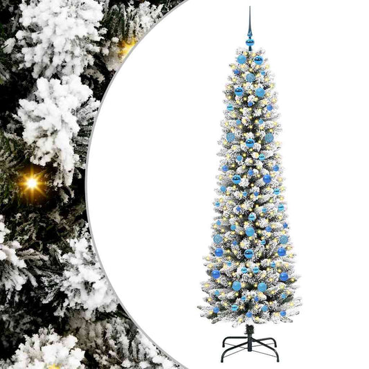 Umělý Vánoční Stromeček Bílá 210 Cm Pvc, Kov A Plast