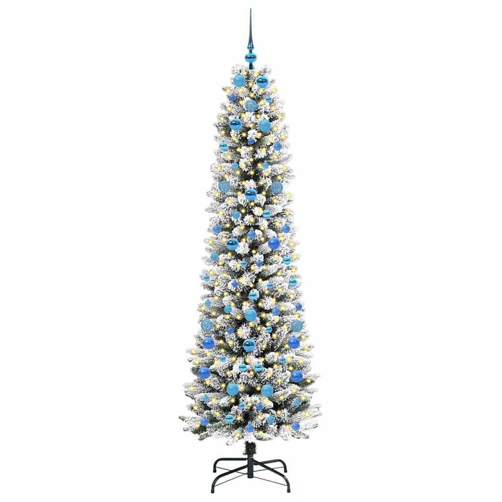 Umělý Vánoční Stromeček Bílá 210 Cm Pvc, Kov A Plast