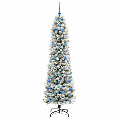 Umělý Vánoční Stromeček Bílá 210 Cm Pvc, Kov A Plast