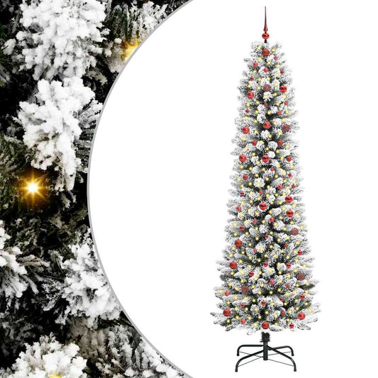 Umělý Vánoční Stromeček Bílá 240 Cm Pvc, Kov A Plast