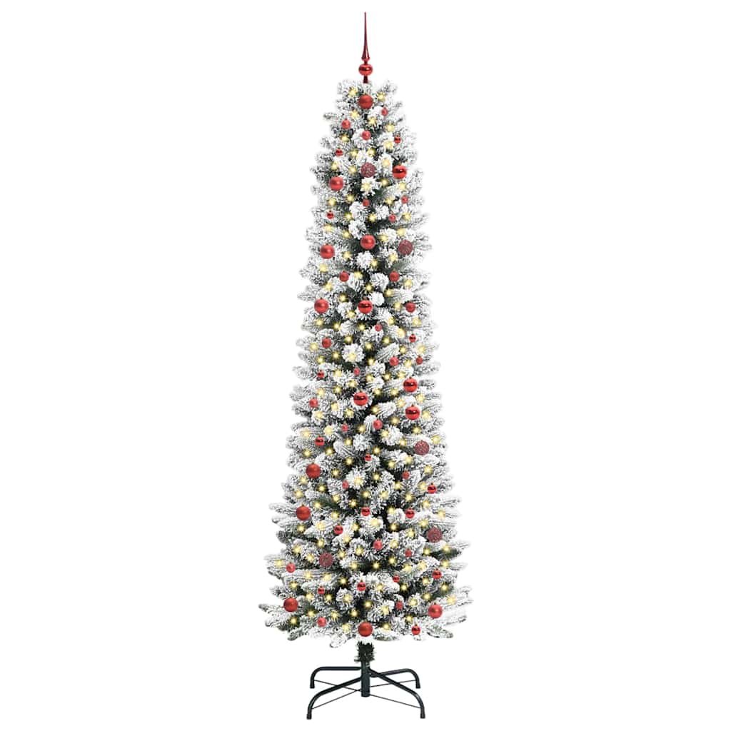 Umělý Vánoční Stromeček Bílá 240 Cm Pvc, Kov A Plast