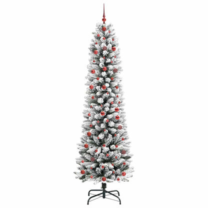 Umělý Vánoční Stromeček Bílá 240 Cm Pvc, Kov A Plast