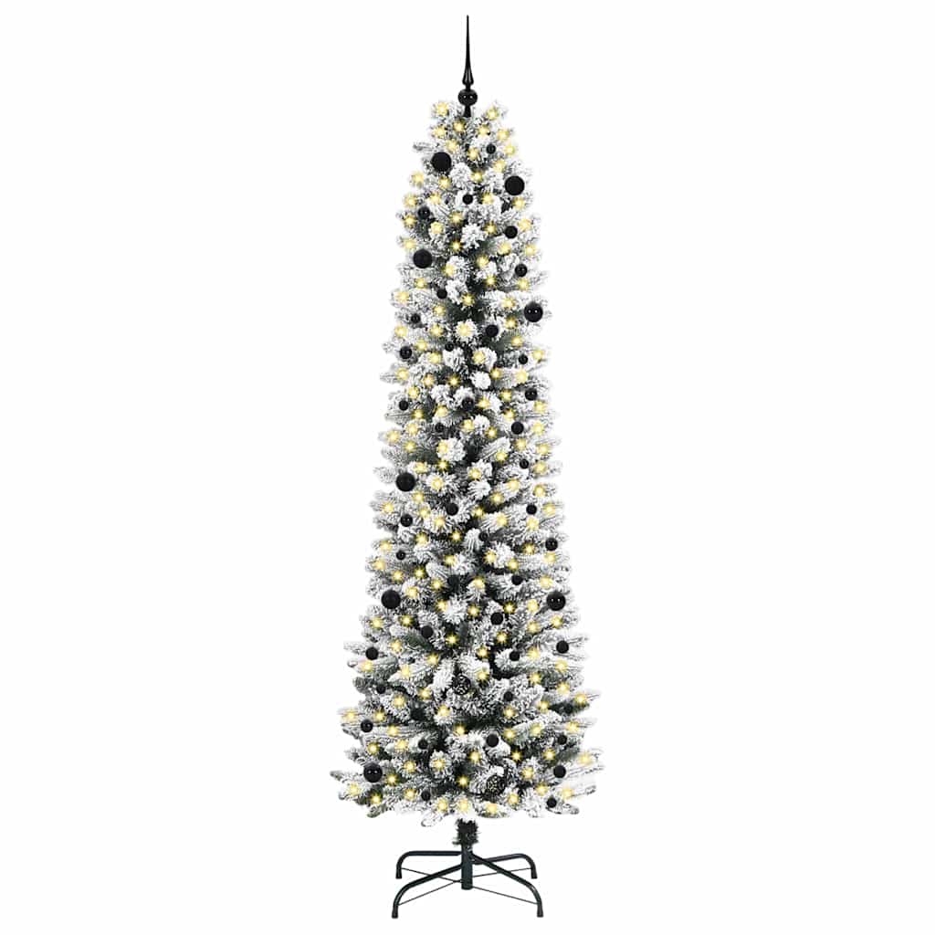 Umělý Vánoční Stromeček Bílá 240 Cm Pvc, Kov A Plast