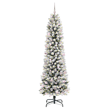 Umělý Vánoční Stromeček Bílá 240 Cm Pvc, Kov A Plast
