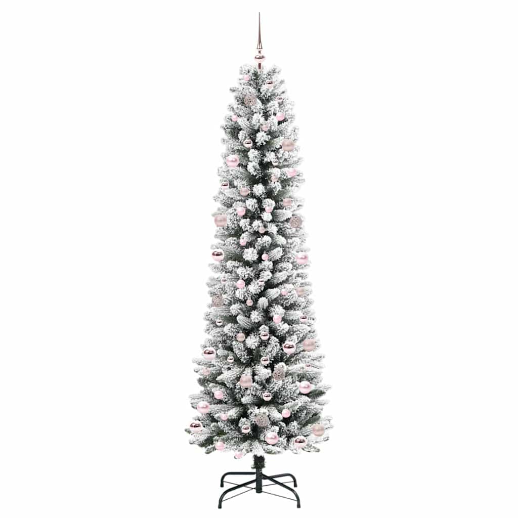 Umělý Vánoční Stromeček Bílá 240 Cm Pvc, Kov A Plast