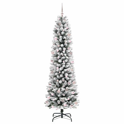 Umělý Vánoční Stromeček Bílá 240 Cm Pvc, Kov A Plast