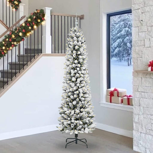 Umělý Vánoční Stromeček Bílá 240 Cm Pvc, Kov A Plast