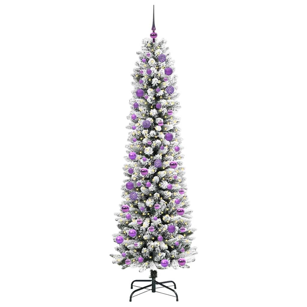 Umělý Vánoční Stromeček Bílá 240 Cm Pvc, Kov A Plast