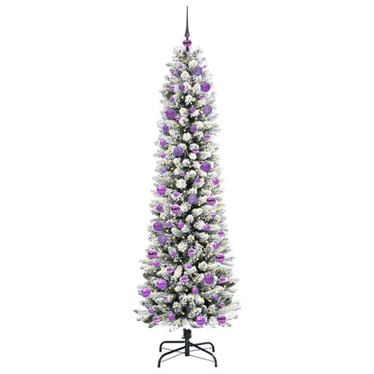 Umělý Vánoční Stromeček Bílá 240 Cm Pvc, Kov A Plast