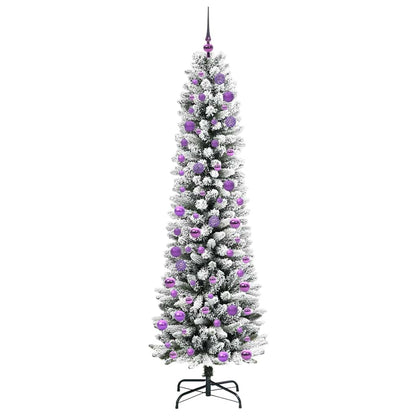 Umělý Vánoční Stromeček Bílá 240 Cm Pvc, Kov A Plast