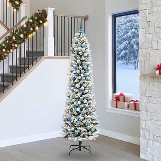 Umělý Vánoční Stromeček Bílá 240 Cm Pvc, Kov A Plast