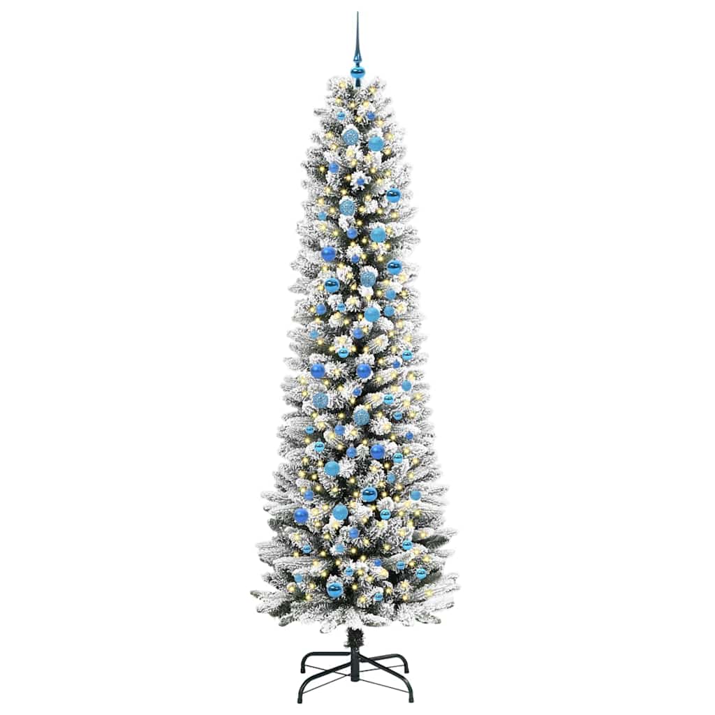 Umělý Vánoční Stromeček Bílá 240 Cm Pvc, Kov A Plast