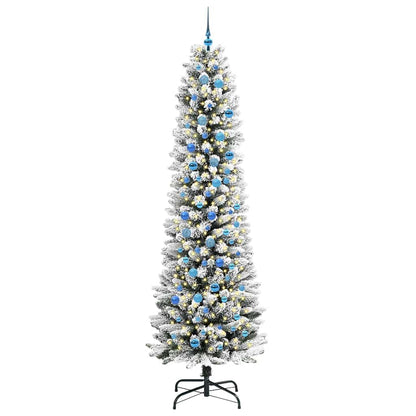 Umělý Vánoční Stromeček Bílá 240 Cm Pvc, Kov A Plast