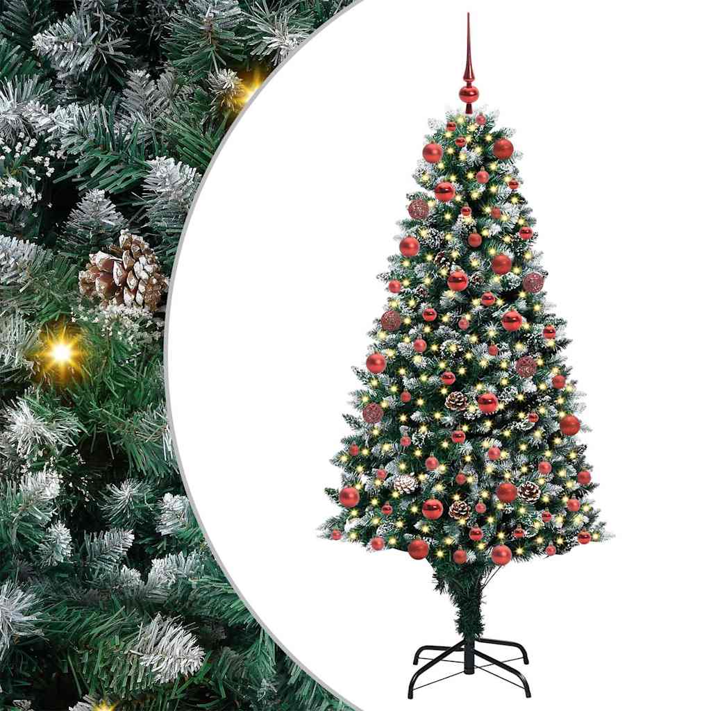 Umělý Vánoční Stromeček Zelená 180 Cm Pvc, Ocel A Plast