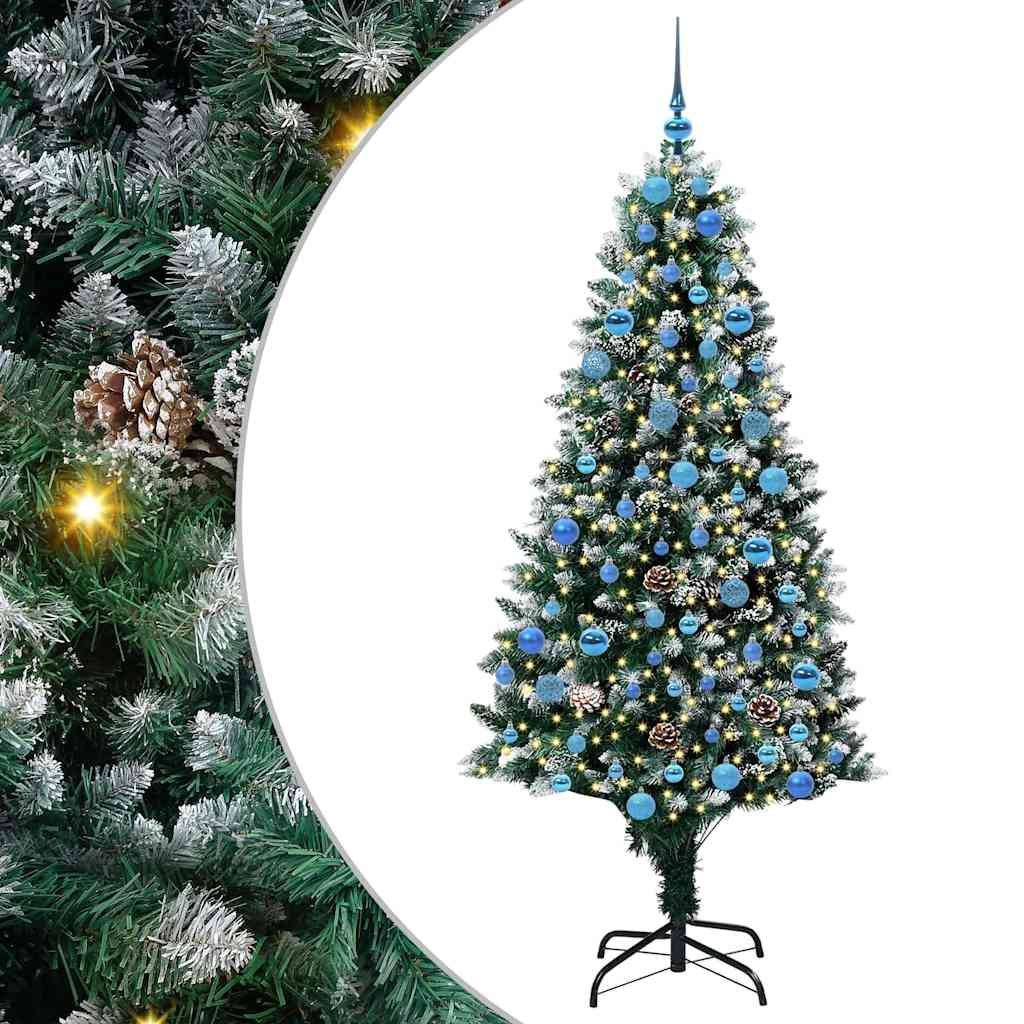 Umělý Vánoční Stromeček Zelená 180 Cm Pvc, Ocel A Plast