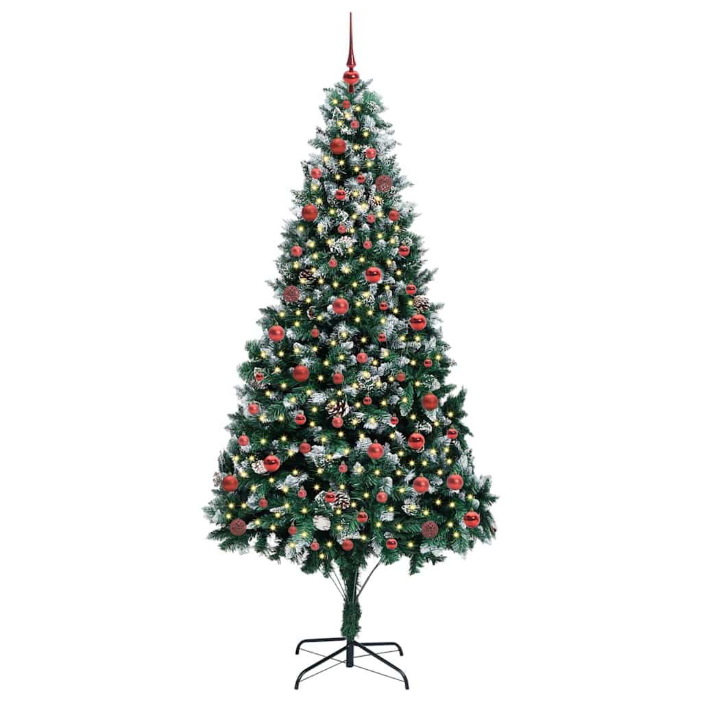 Umělý Vánoční Stromeček Zelená 210 Cm Pvc, Ocel A Plast