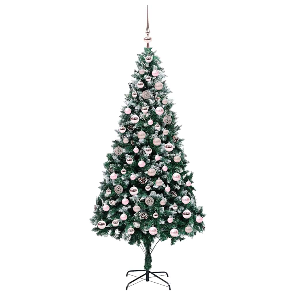 Umělý Vánoční Stromeček Zelená 210 Cm Pvc, Ocel A Plast