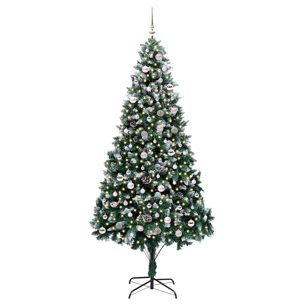 Umělý Vánoční Stromeček Zelená 240 Cm Pvc, Ocel A Plast