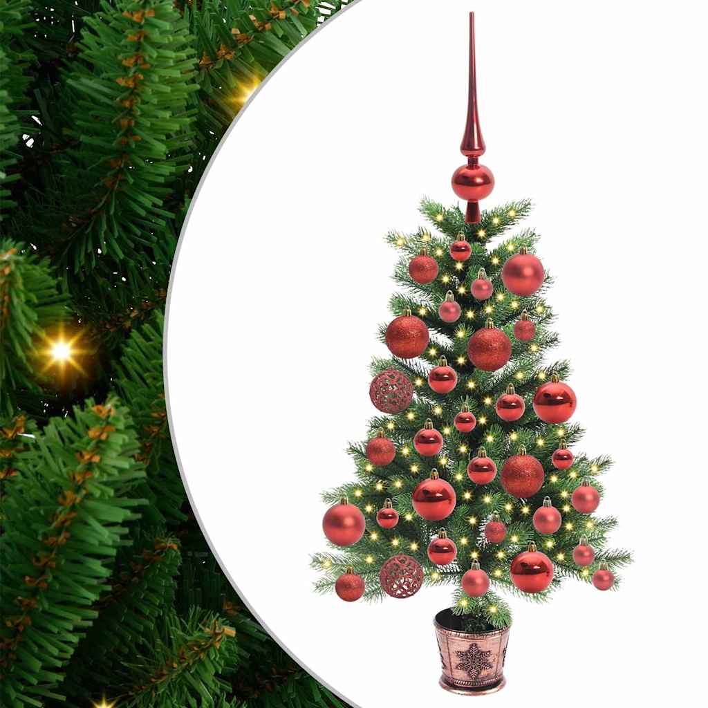 Vánoční Stromeček S 150 Led Diodami S Stojanem Zelená 65 Cm Pe