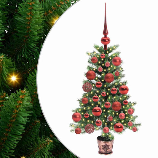 Vánoční Stromeček S 150 Led Diodami S Stojanem Zelená 65 Cm Pe