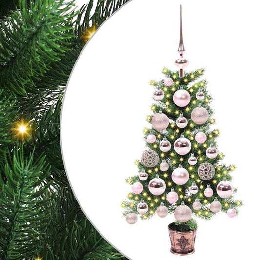 Vánoční Stromeček S 150 Led Diodami S Stojanem Zelená 65 Cm Pe