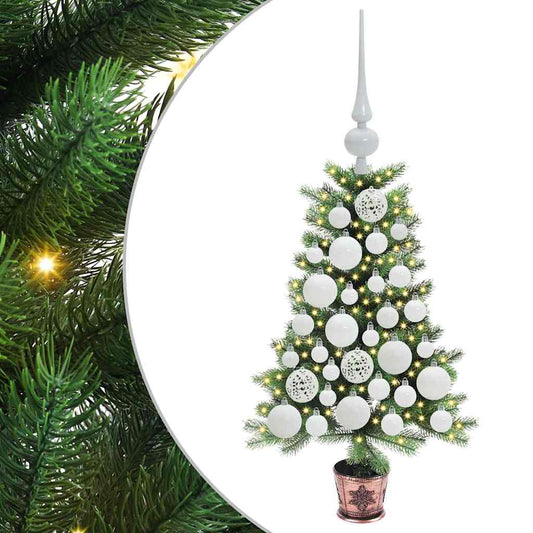 Vánoční Stromeček S 150 Led Diodami S Stojanem Zelená 65 Cm Pe