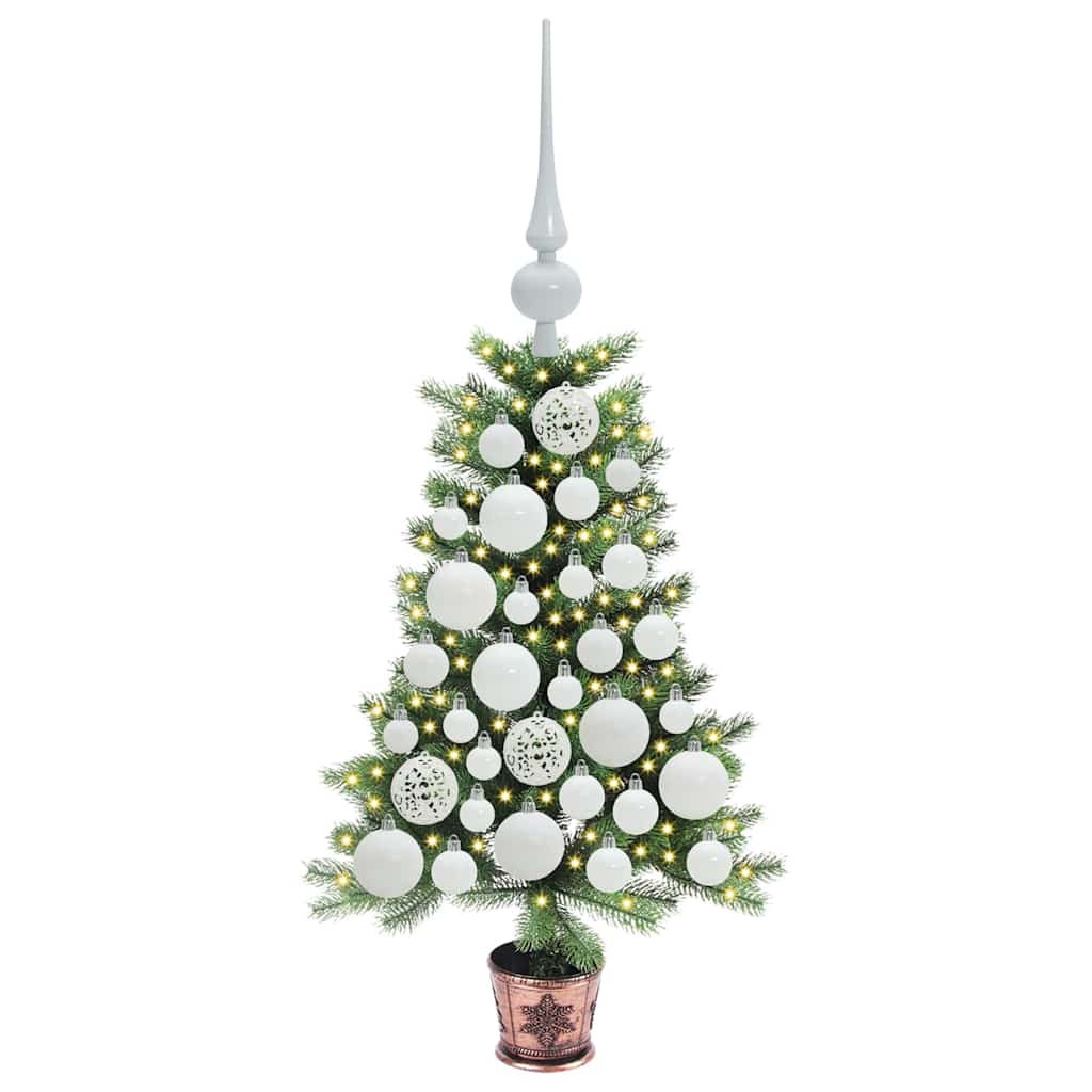 Vánoční Stromeček S 150 Led Diodami S Stojanem Zelená 65 Cm Pe