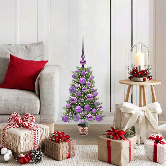 Vánoční Stromeček S 150 Led Diodami S Stojanem Zelená 65 Cm Pe