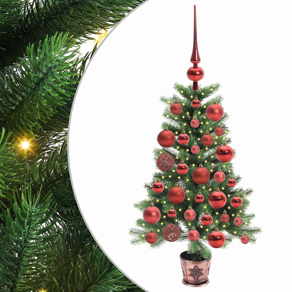 Vánoční Stromeček S 150 Led Diodami S Stojanem Zelená 90 Cm Pe