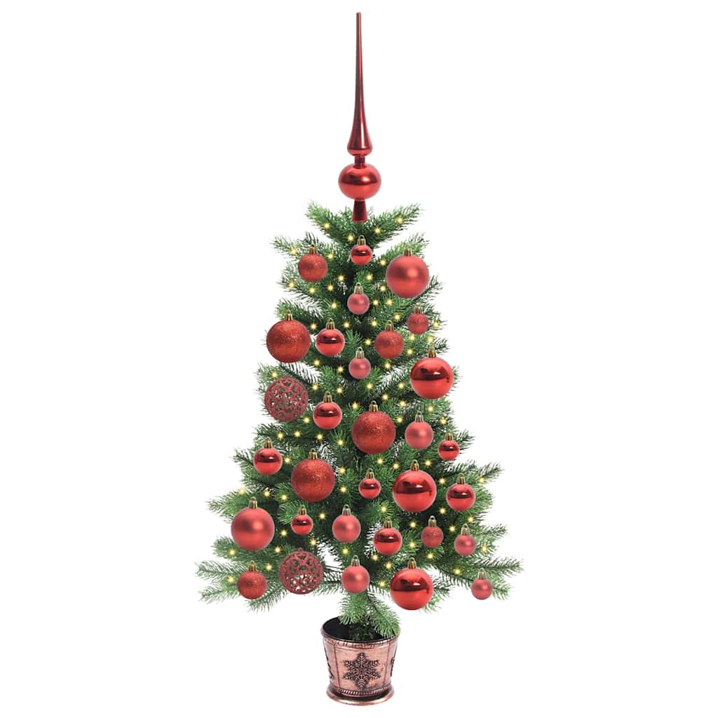 Vánoční Stromeček S 150 Led Diodami S Stojanem Zelená 90 Cm Pe