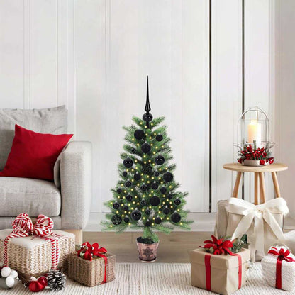 Vánoční Stromeček S 150 Led Diodami S Stojanem Zelená 90 Cm Pe