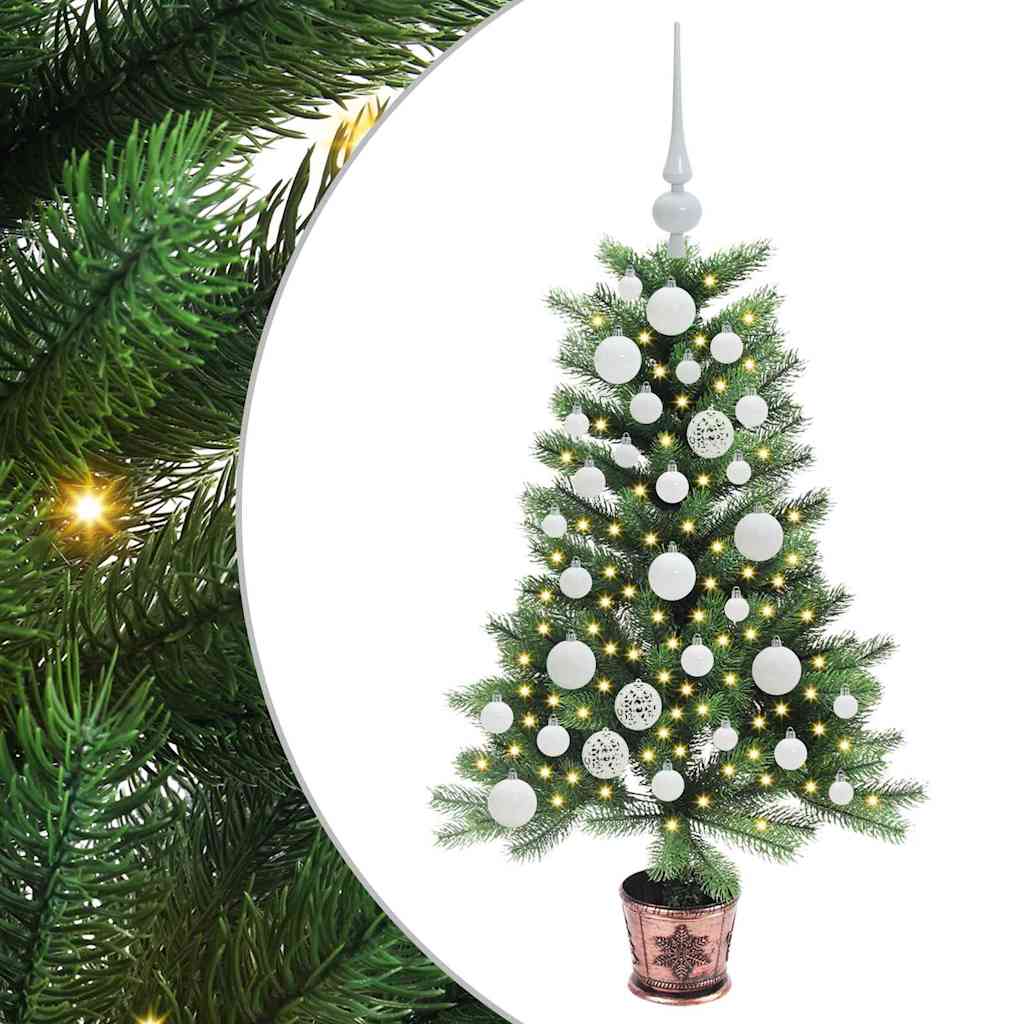 Vánoční Stromeček S 150 Led Diodami S Stojanem Zelená 90 Cm Pe